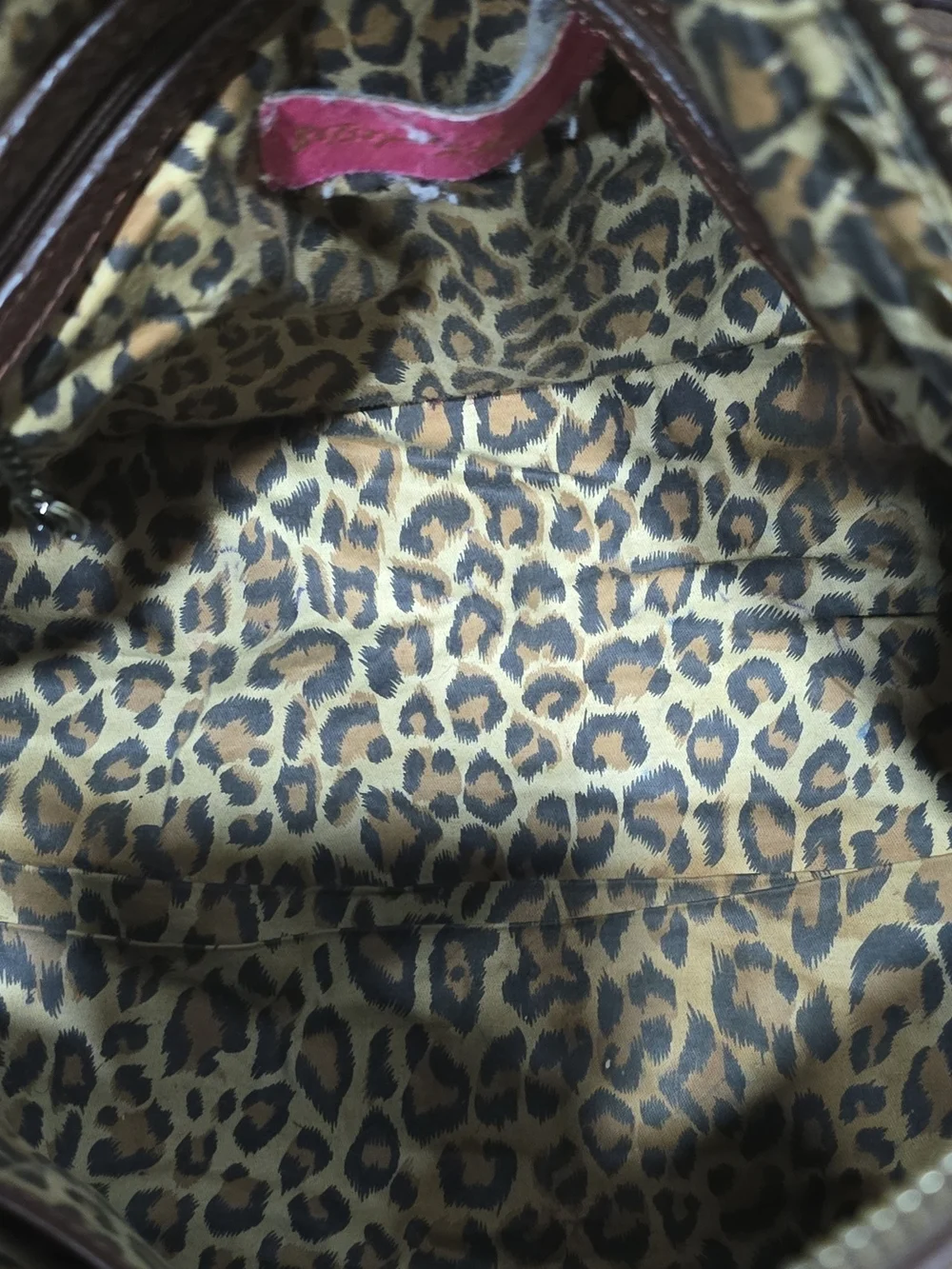 VTG Betsey Johnson Brown Leather Door Knocker Satchel Bag Y2K Rare